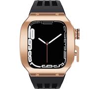Titanium Metal Watch Band Mod Kit , pour 8/7/6/5 / 4 / SE 45 mm 44 mm Mise à niveau de la montre , STRAPE SPORT REFFORM + BOUCLE SURCLE PROTECTION FULLE COVEL COUVERTURE COPEL