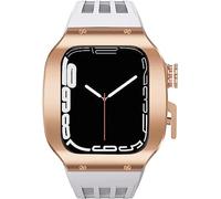 Titanium Metal Watch Band Mod Kit , pour 8/7/6/5 / 4 / SE 45 mm 44 mm Mise à niveau de la montre , STRAPE SPORT REFFORM + BOUCLE SURCLE PROTECTION FULLE COVEL COUVERTURE COPEL
