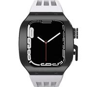 Titanium Metal Watch Band Mod Kit , pour 8/7/6/5 / 4 / SE 45 mm 44 mm Mise à niveau de la montre , STRAPE SPORT REFFORM + BOUCLE SURCLE PROTECTION FULLE COVEL COUVERTURE COPEL
