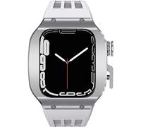 Titanium Metal Watch Band Mod Kit , pour 8/7/6/5 / 4 / SE 45 mm 44 mm Mise à niveau de la montre , STRAPE SPORT REFFORM + BOUCLE SURCLE PROTECTION FULLE COVEL COUVERTURE COPEL