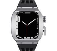 Titanium Metal Watch Band Mod Kit , pour 8/7/6/5 / 4 / SE 45 mm 44 mm Mise à niveau de la montre , STRAPE SPORT REFFORM + BOUCLE SURCLE PROTECTION FULLE COVEL COUVERTURE COPEL