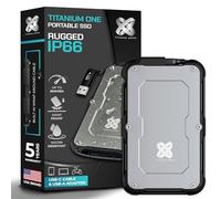 Titanium Micro SSD externe de 8 To, SSD portable Titanium One - jusqu'à 500 Mo/s, USB 3.2 Gen 2 USB-C USBA, robuste IP66 résistant à l'eau, résistant aux chutes, disque SSD externe pour PC Mac