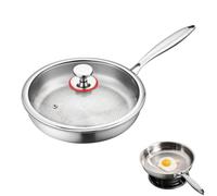 Titanium Pan with Lid for Cooking, Fast Even Heating Durable Pan for Gas Electric Induction Stovetops (12in)