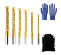 Titanium-Plated HSS Drill Bit Set, 3-10mm Side Cutting Drill Bit, for Stainless Steel, Cast Iron, Wood, Aluminum (1set)
