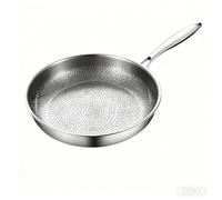 Titanium Pro Poêle à frire sans revêtement 100 % titane, antiadhésive et résistante aux rayures, assure une répartition rapide et uniforme de la chaleur pour la cuisine quotidienne à la maison et dans