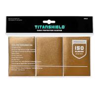 TitanShield 150 Pochettes de protection pour cartes à collectionner de taille standard pour Magic The Gathering MTG, collection baseball, Dropmix (Doré)