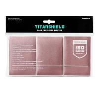 TitanShield 150 Pochettes de protection pour cartes à collectionner de taille standard pour Magic The Gathering MTG, collection baseball, Dropmix (Or Rose)