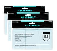 TitanShield [3 Pack Bundle] Premium Clear Card Sleeves for Standard Sized Board Games and Trading Card 2.5" x 3.5" (150 Sleeves)