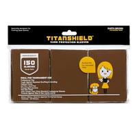 TitanShield Lot de 150 pochettes de protection pour cartes à collectionner Yu-Gi-Oh, Cardfight!! Vanguard et plus encore (Brun Terre)