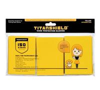 TitanShield Lot de 150 pochettes de protection pour cartes à collectionner Yu-Gi-Oh, Cardfight!! Vanguard et plus encore (Jaune)