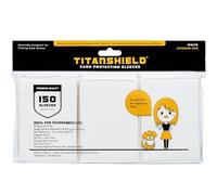 TitanShield Lot de 150 pochettes de protection pour cartes à collectionner Yu-Gi-Oh, Cardfight!! Vanguard et plus encore (Blanc)