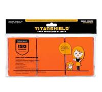TitanShield Lot de 150 pochettes de protection pour cartes à collectionner Yu-Gi-Oh, Cardfight!! Vanguard et plus encore (Orange Braise)