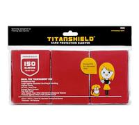 TitanShield Lot de 150 pochettes de protection pour cartes à collectionner Yu-Gi-Oh, Cardfight!! Vanguard et plus encore (Rouge)