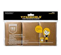 TitanShield Lot de 150 pochettes de protection pour cartes à collectionner Yu-Gi-Oh, Cardfight!! Vanguard et plus encore (Doré)