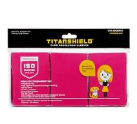 TitanShield Lot de 150 pochettes de protection pour cartes à collectionner Yu-Gi-Oh, Cardfight!! Vanguard et plus encore (Viva Magenta)