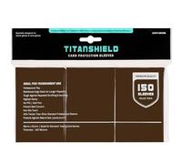 TitanShield Lot de 150 pochettes de protection pour cartes de jeux de société et cartes à collectionner Marron terre Taille standard