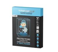 TitanShield Lot de 8 Coques de Protection Anti-Pop en Platine de 0,5 mm, résistantes aux UV et aux Rayures, compatibles avec Funko - Figurines en Vinyle de 10,2 cm