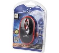 Titanum VULTURE - Souris - optique - 3 boutons - sans fil - 2.4 GHz - récepteur sans fil USB - rouge G