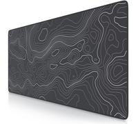 Titanwolf Gaming Mousepad XXL Speed Tapis de souris 900 x 400 x 3 mm, repose-bureau, lavable, dos antidérapant, vitesse & précision, topographie