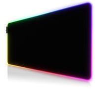 TITANWOLF - RGB Tapis de Souris Gaming XXL - LED Lumineuse Tapis de Souris Multicolore 11 Modes - 900 x 400mm - Surface antidérapante pour Les Joueurs de l’Ordinateur PC et du Mac - Noir