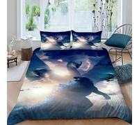 TiTCiveR Godzilla Roi Housse De Couette 3 Pièces Wildlife Animal Theme Imprimé De Couvre-Lit Microfibre pour Adulte Et Enfant avec 2 Taie d'oreiller King（220x240cm）