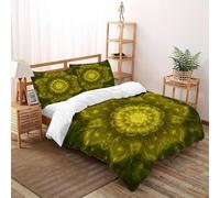TiTCiveR Motif Floral Housse De Couette 3 Pièces Aesthetic Floral Plant Imprimé De Couvre-Lit Microfibre pour Chambre À Coucher Doux Et Confortable avec 2 Taie d'oreiller Super King（260x220cm）
