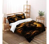 TiTCiveR Nébuleuse du Taureau Housse De Couette 3 Pièces Zodiac Land Animals 3D Motif Imprimé Ensemble Literie Microfibre pour Adulte Et Enfant avec Taies d'oreiller Double（200x200cm）