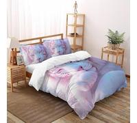 TiTCiveR Nuage Tigre Housse Impression Motif Imprimé en 3D pour Garçons (3 Pcs) Microfibre 2 Taie d'oreiller avec Fermetures Parure De Super King（260x220cm）