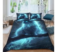 TiTCiveR Parure De Couette Chat brindille Microfibre Parure De Lit Thèmes Animaux De Housses De Couettes 3 Pièces avec 2 Taie d'oreiller King（220x240cm）