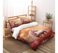TiTCiveR Planète de Lave Housse De Couette 3 Pièces Parure De Couette Animal Theme Faune Sauvage Microfibre 2 Taie d'oreiller Double(200x200cm)