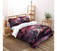 TiTCiveR Tigre Blanc Cerise Housse De Couette 3 Pièces Thèmes animaliers Faune Sauvage 3D Motif Imprimé Ensemble Literie Microfibre Adulte avec Fermeture Éclair Et Taies d'oreiller Double（200x200cm）