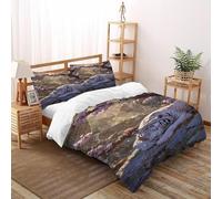 TiTCiveR Tigre Blanc Cerise Housse De Couette 3 Pièces Thèmes animaliers Faune Sauvage Parure De Lit Microfibre pour Adulte Et Enfant avec 2 Taie d'oreiller Double（200x200cm）