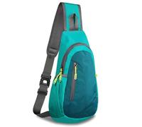 TITECOUGO Small Sling Bag Lightweight Crossbody Bag for Women Rucksack for Men Running Backpack Travel Chest Pack Shoulder Daypack for Gym Work Sports Hiking Outdoor Green/Dark Green