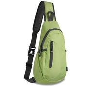 TITECOUGO Small Sling Bag Lightweight Crossbody Canvas Bag for Women Rucksack for Men Running Backpack Travel Chest Pack Shoulder Daypack for Gym Work Sports Hiking Outdoor Green
