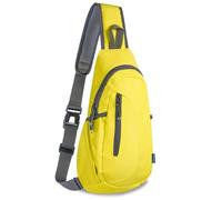 TITECOUGO Small Sling Bag Lightweight Crossbody Canvas Bag for Women Rucksack for Men Running Backpack Travel Chest Pack Shoulder Daypack for Gym Work Outdoor Hiking Sports Yellow