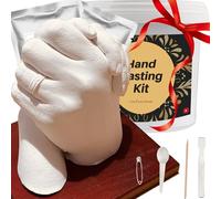 TITGGI Kit de moulage à la main pour couples, tenant la main - Kit de moulage à la main pour couple - Cadeau pour elle et lui, kit de statue de main à faire soi-même pour adulte et enfant, mariage