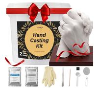 TITGGI Kit de moulage à la main pour couples, tenant la main - Kit de moulage à la main pour couple - Cadeau pour elle et lui, kit de statue de main à faire soi-même pour adulte et enfant, mariage