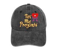 Titi Me Pregunto Design ludique avec Une Figure de cœur et Une Phrase espagnole pour Un Look Original Casquette de Baseball lavée en Coton, pour Toutes Les Saisons
