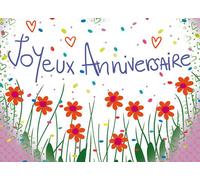 TITI PINSON-Mini carte "Joyeux anniversaire" - Éditions Titi Pinson - 9x6 cm