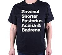 titian A Tribute to Weather Report T Shirt Heavy Weather Names Zawinul Jazz T Shirt Black XL