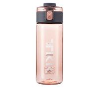 TITIROBA TKK Gourde pour enfant avec couvercle anti-fuite, Tritan sans BPA Bouteille d'eau de sport utilisable d'une seule main Rose 450 ml