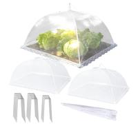 Title 1 Mesh Garden Cover, Plant Protector Tent, 17.17 Inches Folding Screen with Fine Mesh, Reusable Nylon Plant Shield, Flower Guard with White Finish, Vegetable Gear for Outdoors Greenhouse