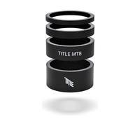 Title MTB Kit d'entretoises de casque en carbone 1 1/8" noir