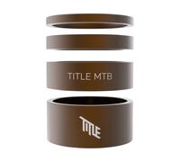 Title MTB Kit d'entretoises pour casque 1 1/8" brun