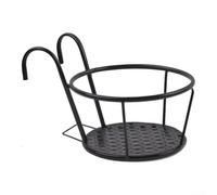 Title : Porte-fleurs Métal Balcon 21cm Gain de Place Résistant pour | Highlights : Fabriqué en fer pour robuste Design élégant Installez pour vite outil pour balustrades 21x18x21cm