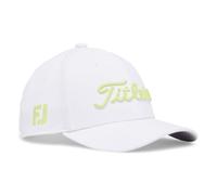 Titleist Casquette de Golf Junior Tour Performance, Blanc/Vert Citron Clair, réglable