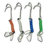 TiTo Titanium Double Crochet de Plongée en Alliage de Titane Crochet de Récif Plongée sous-Marine avec Ligne pour la Plongée Actuelle la Plongée en Grotte Inoxydable Accessoire(Double Hook)