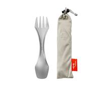 Tito Titanium Sprok Camping Spork 3 en 1 Fourchette Cuillère couteau Cmobo randonnée pique-nique Vaisselle, Silve