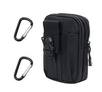 Titre : 1 pièce de Sac de Taille Tactique extérieur, avec 2 mousquetons en Alliage d'aluminium, Sac d'accessoires Multifonctions, Sac de Taille étanche Portable, Sac de téléphone Portable