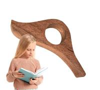 Titre de la page du livre - Ouvre-pages en bois faits à la main | Lecture d'accessoires pour amateurs de livres | Beech Walnut Thumber Hool Outil Page Pendant Léger Cadeau